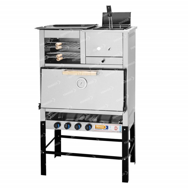 Horno múltiple con fritera - 8 pizzas con gratinad