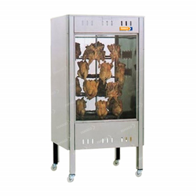 Spiedo vertical calabro - 12 pollos - Gas envasado