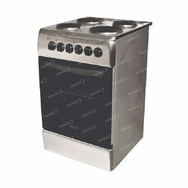 Cocina eléctrica - 4 hornallas - Acero inoxidable