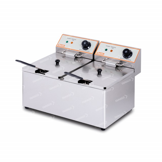Freidora Industrial eléctrica Doble 16 Lts Fryer