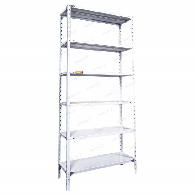 Estantería metálica blanca