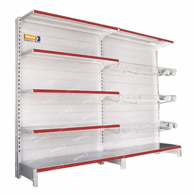 Góndola contra pared con canastos - Junior